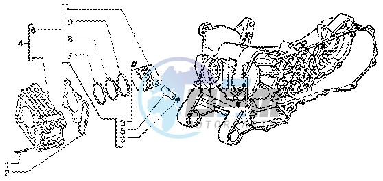 Cylinder-piston-wrist pin assy