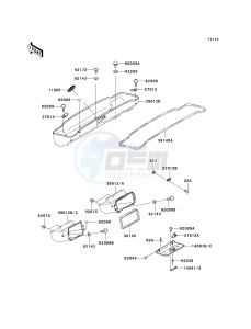 KAF 950 B [MULE 3010 DIESEL 4X4] (B2-B3) [MULE 3010 DIESEL 4X4] drawing FRONT BOX