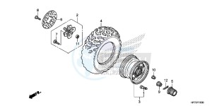 TRX420FAD TRX420 Europe Direct - (ED) drawing FRONT WHEEL