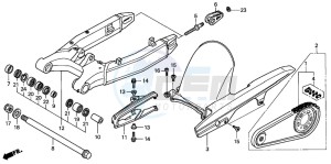 CB900F 919 drawing SWINGARM