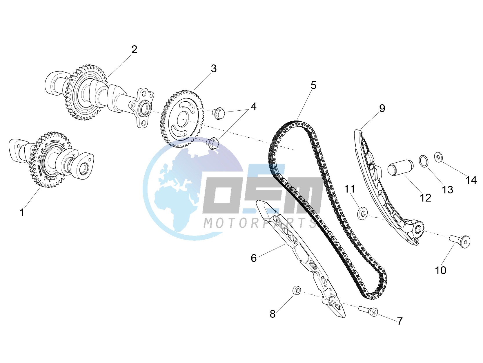 Front cylinder timing system