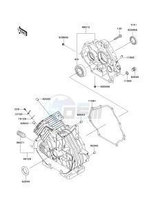 KAF 400 B [MULE 600] (B6F-B9F) B7F drawing CRANKCASE