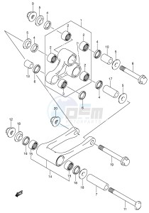 RM250 (E3-E28) drawing REAR CUSHION LEVER (MODEL K4 K5 K6)