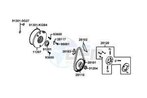 K-PIPE 50 drawing Plate Crank Case L