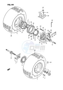 LT-F250 (E28) drawing REAR WHEEL