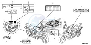 CB1000RD CB1000R UK - (E) drawing CAUTION LABEL