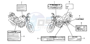 CG125ES drawing CAUTION LABEL