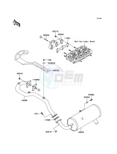 MULE 4010 DIESEL 4x4 KAF950F9F EU drawing Muffler(s)