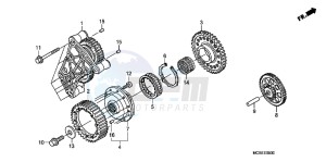 ST1300AC Pan Europoean -ST1300 CH drawing STARTING CLUTCH