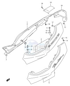 GSF1200 (E2) Bandit drawing FRAME COVER (GSF1200W SW)