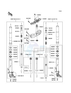 Z1000_ABS ZR1000C8F FR GB XX (EU ME A(FRICA) drawing Front Fork