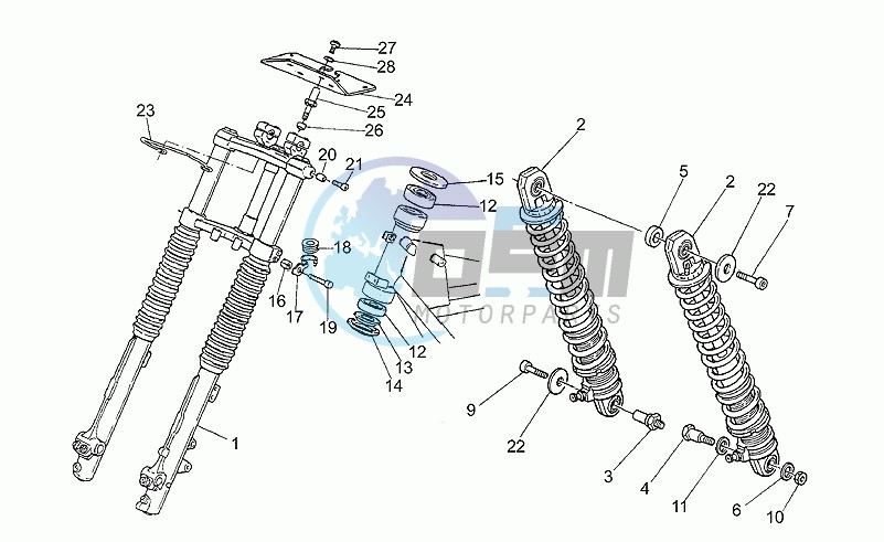 Front/rear shock absorber