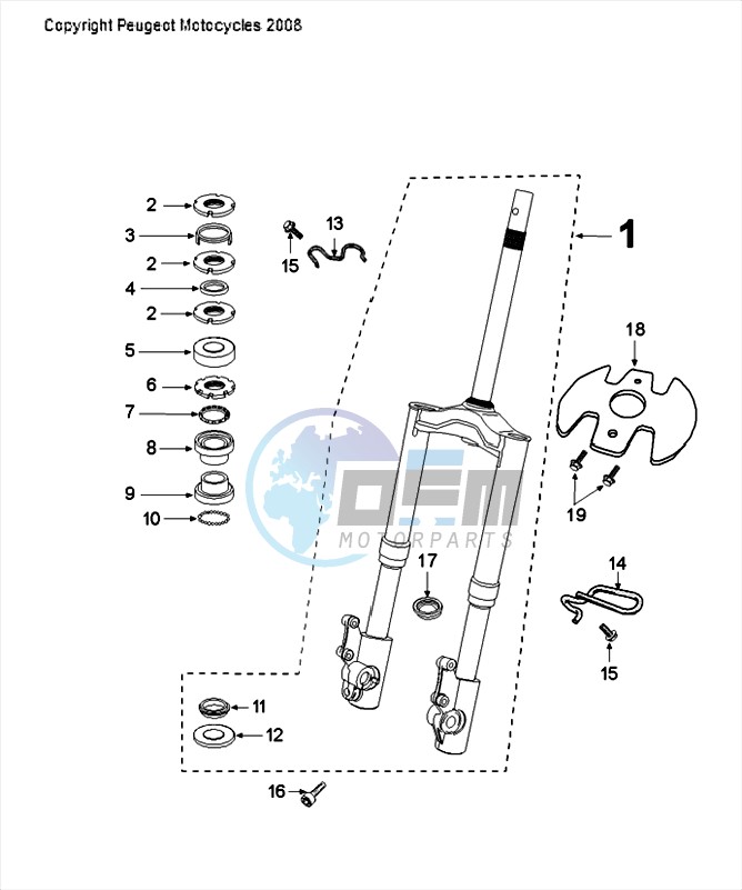 FRONT FORK / STEERINGHEAD