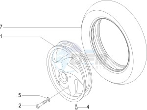 LX 150 4T drawing Front wheel