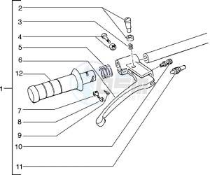 Typhoon 125 X drawing Handlebars component parts