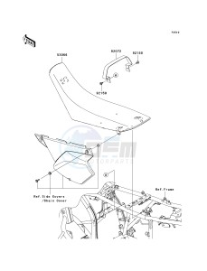 KLX 250 W [KLX250SF] (W9F) W9F drawing SEAT