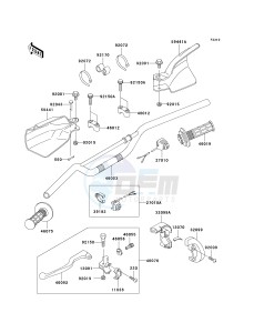 KLX 300 A [KLX300R] (A6F-A7A) A7F drawing HANDLEBAR