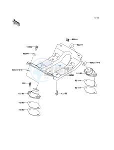 JET SKI 800 SX-R JS800ABF EU drawing Engine Mount