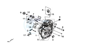 MAXSYM 600 I ABS EXECUTIVE SPORT L6 drawing CRANKCASE RIGHT / START MOTOR