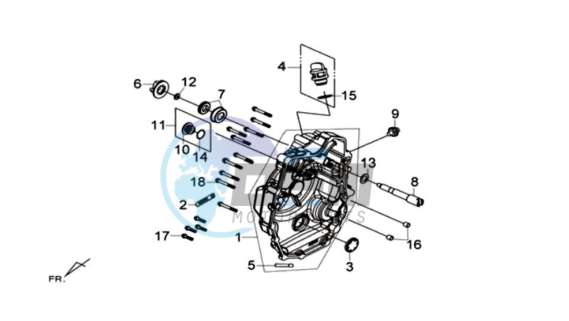 CRANKCASE RIGHT / START MOTOR