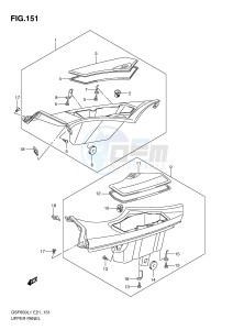 GSF650 (E21) Bandit drawing UPPER PANEL (GSF650SL1 E21)