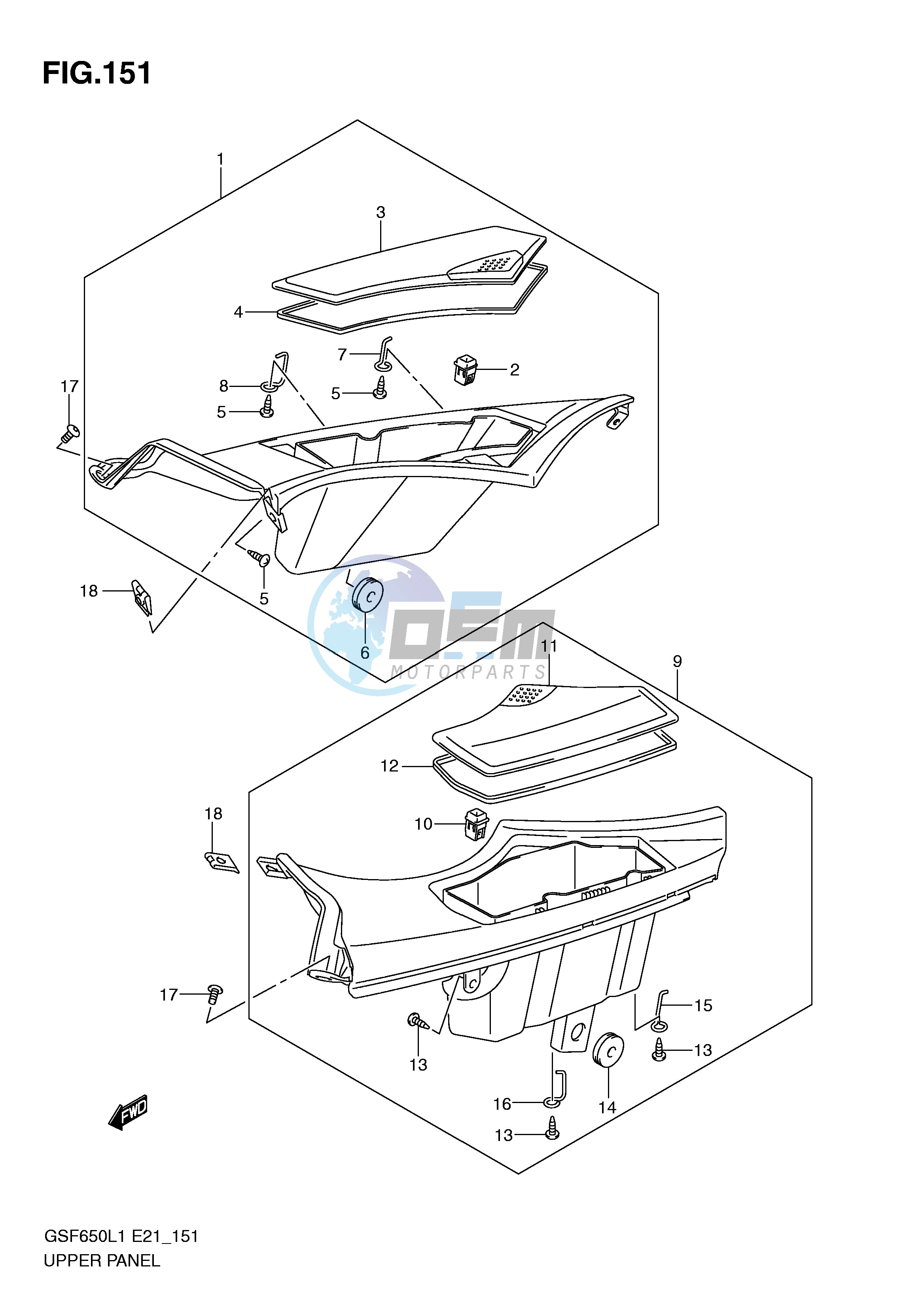 UPPER PANEL (GSF650SL1 E21)