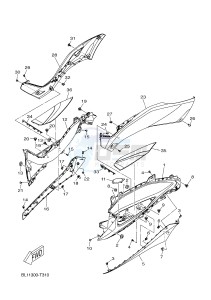 YP125RA X-MAX 125 ABS POLICE BELGIUM drawing STAND & FOOTREST 2