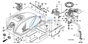 CB1300SA9 KO / ABS BCT TY2 drawing FUEL TANK