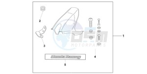 CBR1000RR9 France - (F / MME) drawing HUGGER CANDY ACHILLES BLACK METALLIC