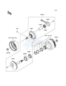 KLX110 KLX110A8F EU drawing Crankshaft