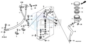 CB600FAA Europe Direct - (ED / ABS 25K) drawing REAR BRAKE MASTER CYLINDER (CB600FA/FA3)