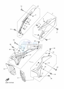 WR250F (2GBM) drawing SIDE COVER