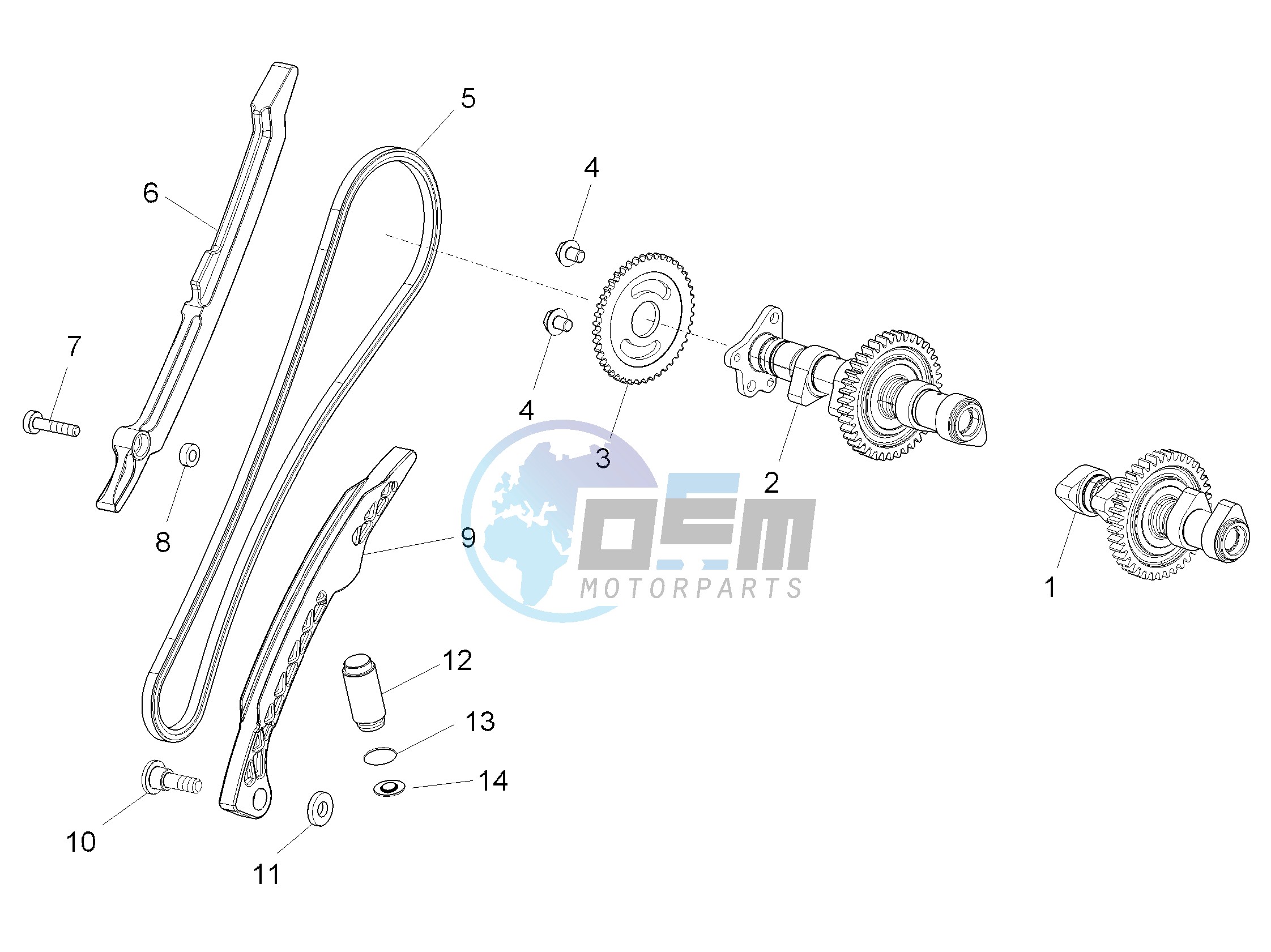 Rear cylinder timing system