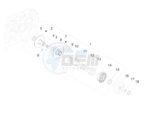 GTS 300 ie ABS E4 (EMEA) (EN, EU) drawing Driven pulley