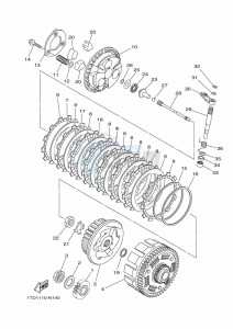 YFZ450R (BW2P) drawing CLUTCH