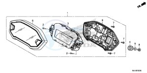 CBR500RF CBR500R UK - (E) drawing METER