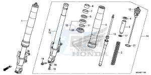 VFR1200XDLE CrossTourer ED drawing FRONT FORK