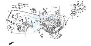 XR200R drawing CYLINDER HEAD