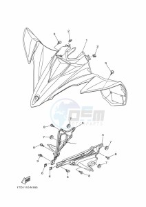 YFZ450R (BKDL) drawing FRONT FENDER