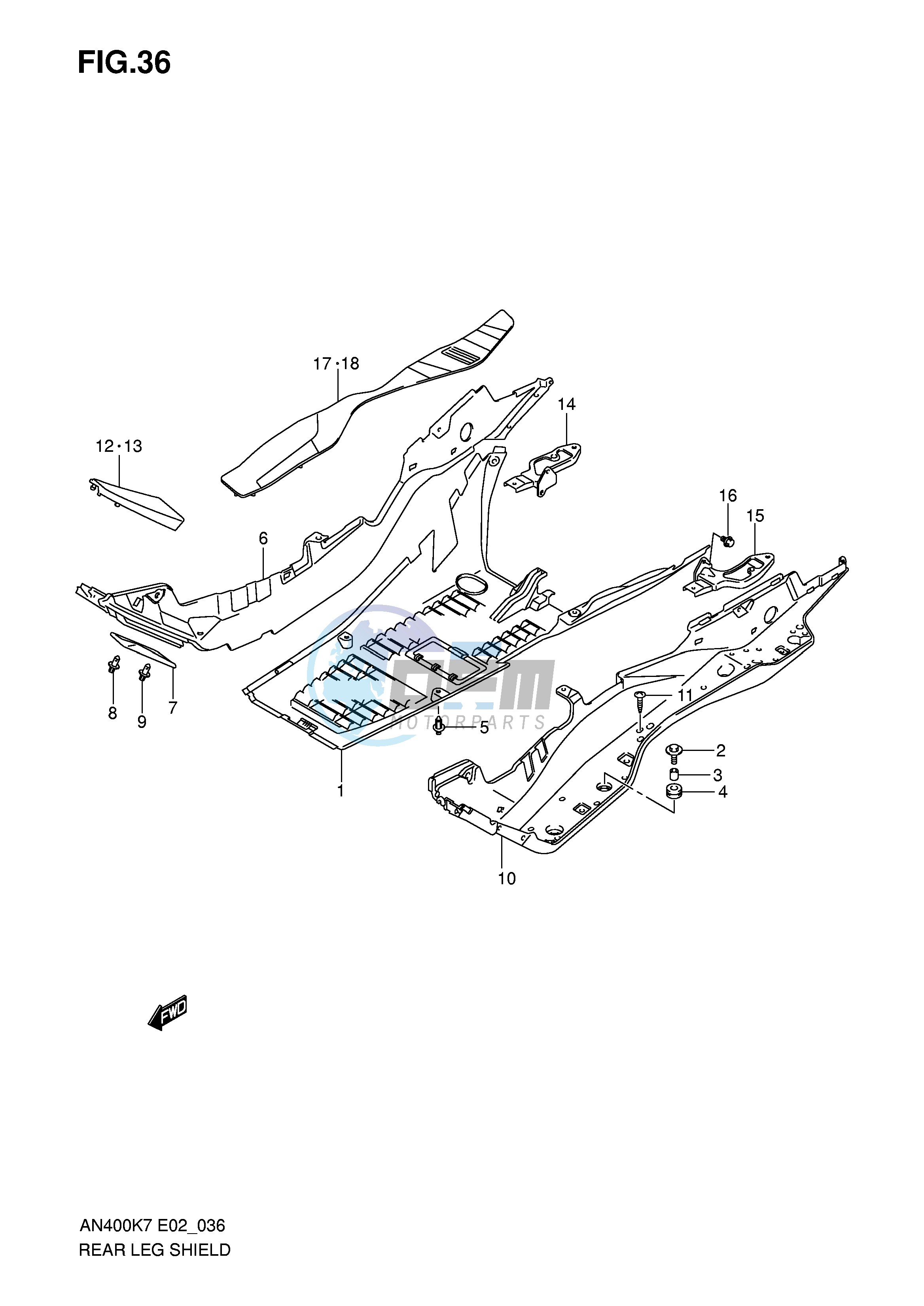 REAR LEG SHIELD