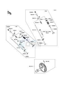 MULE_610_4X4 KAF400AEF EU drawing Valve(s)/Camshaft(s)