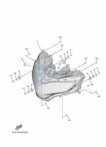 MWD300 TRICITY 300 (BED1) drawing HEADLIGHT