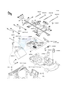 KVF 650 F [BRUTE FORCE 650 4X4I] (F6F-F9F ) F6F drawing CHASSIS ELECTRICAL EQUIPMENT