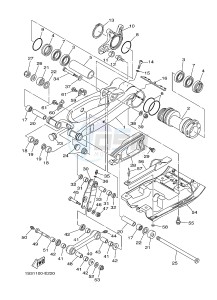 YFM700R YFM7RB RAPTOR 700R (1ASE 1ASF 1ASD) drawing REAR ARM