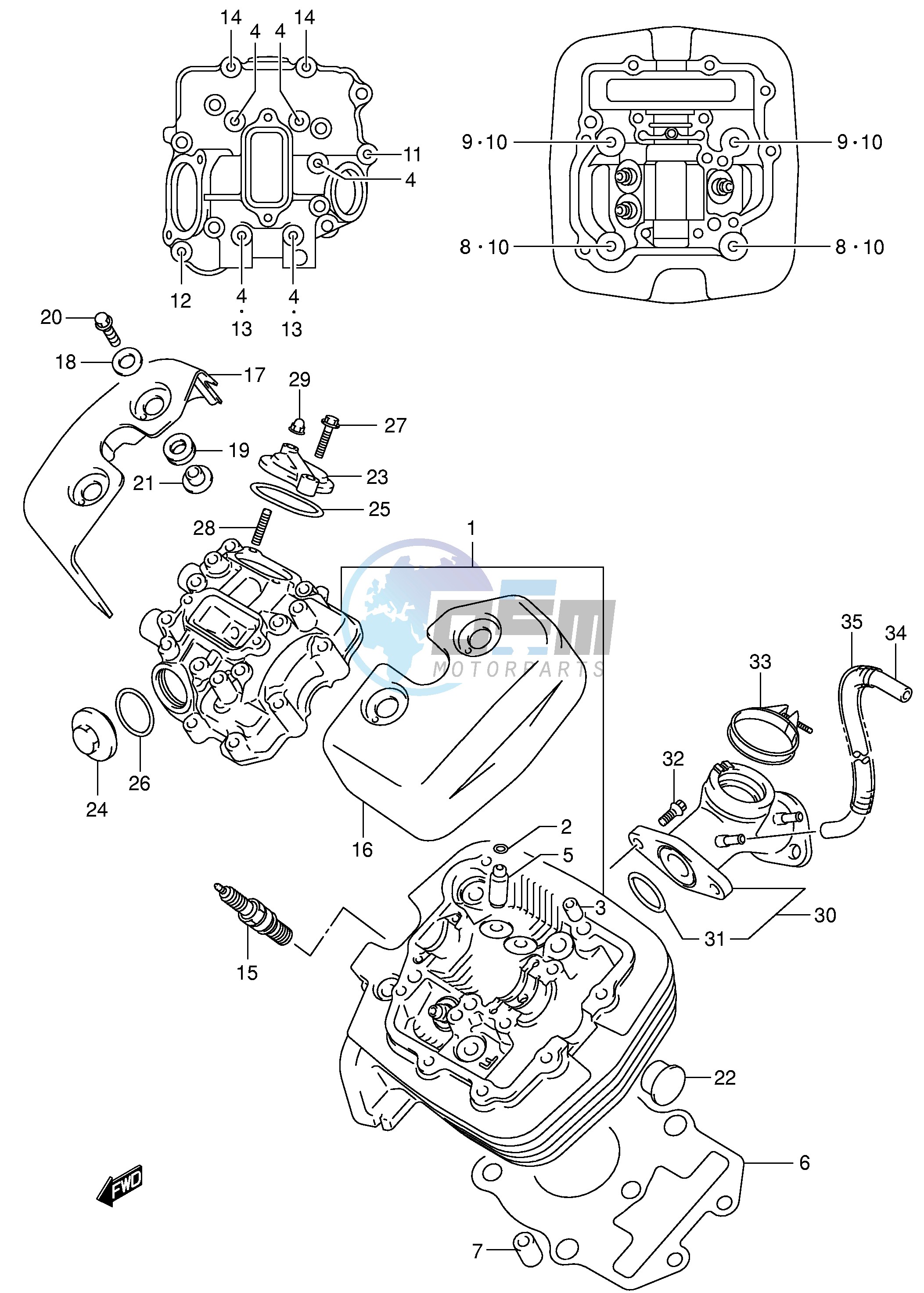 CYLINDER HEAD (FRONT)