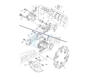 YZ LC 250 drawing REAR BRAKE CALIPER