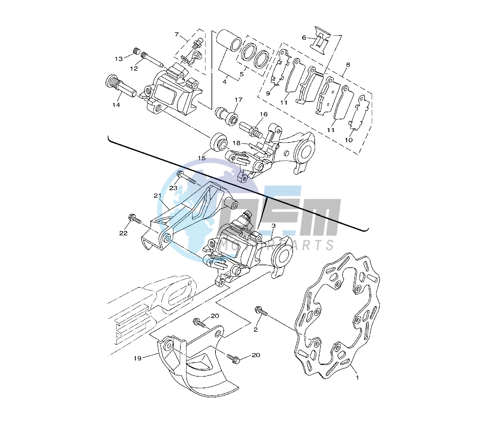 REAR BRAKE CALIPER