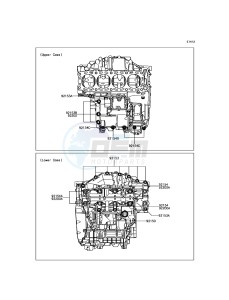 NINJA H2 / NINJA H2 CARBON ZX1000XHFA XX (EU ME A(FRICA) drawing Crankcase Bolt Pattern