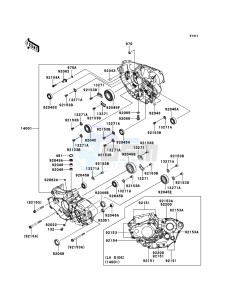 KX450F KX450E9F EU drawing Crankcase