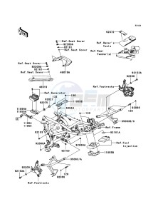 VERSYS KLE650CDF XX (EU ME A(FRICA) drawing Frame Fittings